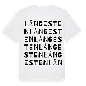 Långe Sten ordlek t-shirt – ekologisk bomull t-shirt från Pinshirt