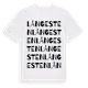 White t-shirt med Långe Sten ordlek t-shirt