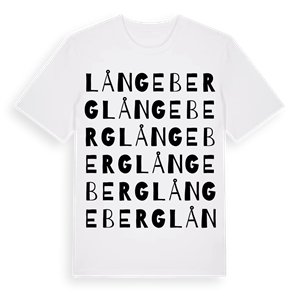 Långeberg ordlek t-shirt – ekologisk bomull t-shirt från Pinshirt