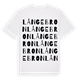 White t-shirt med Långebron ordlek t-shirt