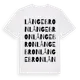 White t-shirt med Långebron ordlek t-shirt