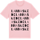 Pink Cotton t-shirt med Lannaskede ordlek t-shirt