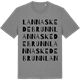 Mid Heather Gray t-shirt med Lannaskede brunn ordlek t-shirt