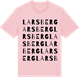 Pink Cotton t-shirt med Larsberg ordlek t-shirt