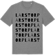 Mid Heather Gray t-shirt med Larstorp ordlek t-shirt
