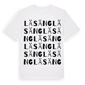 Läsäng ordlek t-shirt – ekologisk bomull t-shirt från Pinshirt
