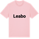 Pink Cotton t-shirt med Leabo fetstil t-shirt