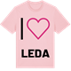 Pink Cotton t-shirt med Jag älskar Leda t-shirt stort tryck