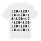 White t-shirt med Leda ordlek t-shirt