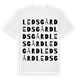 White t-shirt med Ledsgård ordlek t-shirt