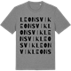 Mid Heather Gray t-shirt med Leonsvik ordlek t-shirt
