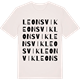Vintage White t-shirt med Leonsvik ordlek t-shirt