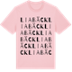 Pink Cotton t-shirt med Liabäck ordlek t-shirt