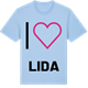 Blue Soul t-shirt med Jag älskar Lida t-shirt stort tryck