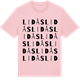 Pink Cotton t-shirt med Lidås ordlek t-shirt