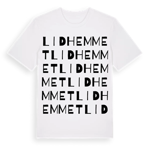 Lidhemmet ordlek t-shirt – ekologisk bomull t-shirt från Pinshirt