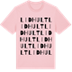 Pink Cotton t-shirt med Lidhult ordlek t-shirt