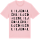 Pink Cotton t-shirt med Liljedalen ordlek t-shirt