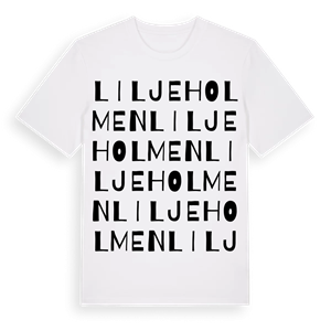 Liljeholmen ordlek t-shirt – ekologisk bomull t-shirt från Pinshirt