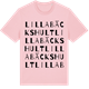 Pink Cotton t-shirt med Lilla Bäckshult ordlek t-shirt