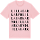 Pink Cotton t-shirt med Lilla Barkaryd ordlek t-shirt