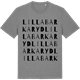 Mid Heather Gray t-shirt med Lilla Barkaryd ordlek t-shirt