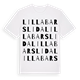 Lilla Barslida ordlek t-shirt