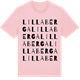 Pink Cotton t-shirt med Lilla Berga ordlek t-shirt