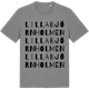 Mid Heather Gray t-shirt med Lilla Björnholmen ordlek t-shirt