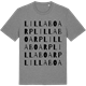 Mid Heather Gray t-shirt med Lilla Boarp ordlek t-shirt