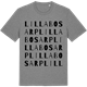 Mid Heather Gray t-shirt med Lilla Bosarp ordlek t-shirt