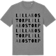 Mid Heather Gray t-shirt med Lilla Bostorp ordlek t-shirt