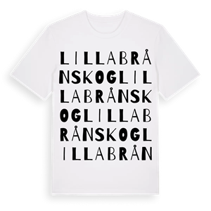 Lilla Brånskog ordlek t-shirt – ekologisk bomull t-shirt från Pinshirt