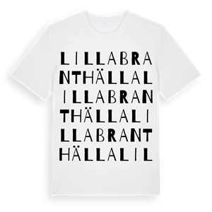Lilla Branthälla ordlek t-shirt – ekologisk bomull t-shirt från Pinshirt