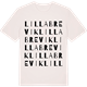 Vintage White t-shirt med Lilla Brevik ordlek t-shirt