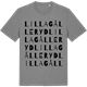 Mid Heather Gray t-shirt med Lilla Gålleryd ordlek t-shirt