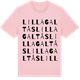 Pink Cotton t-shirt med Lilla Galtås ordlek t-shirt