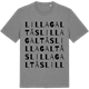 Mid Heather Gray t-shirt med Lilla Galtås ordlek t-shirt
