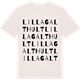 Vintage White t-shirt med Lilla Galthult ordlek t-shirt