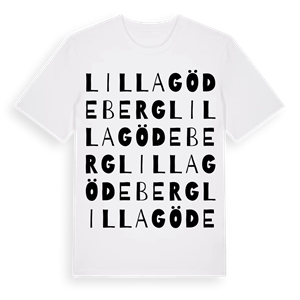 Lilla Gödeberg ordlek t-shirt – ekologisk bomull t-shirt från Pinshirt