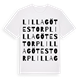 White t-shirt med Lilla Götestorp ordlek t-shirt