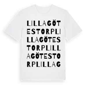 Lilla Götestorp ordlek t-shirt – ekologisk bomull t-shirt från Pinshirt