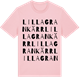 Pink Cotton t-shirt med Lilla Grankärr ordlek t-shirt