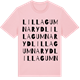 Pink Cotton t-shirt med Lilla Gumnaryd ordlek t-shirt