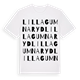 White t-shirt med Lilla Gumnaryd ordlek t-shirt