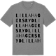 Mid Heather Gray t-shirt med Lilla Hagersryd ordlek t-shirt