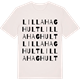 Vintage White t-shirt med Lilla Haghult ordlek t-shirt