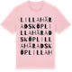 Pink Cotton t-shirt med Lilla Häradsköp ordlek t-shirt