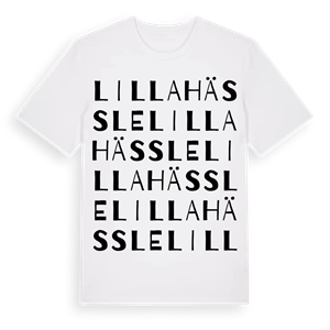 Lilla Hässle ordlek t-shirt – ekologisk bomull t-shirt från Pinshirt