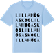 Blue Soul t-shirt med Lilla Högaskog ordlek t-shirt
